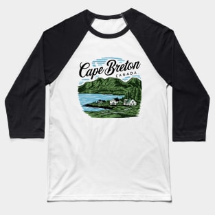 Cape Breton Canada. Retro Baseball T-Shirt